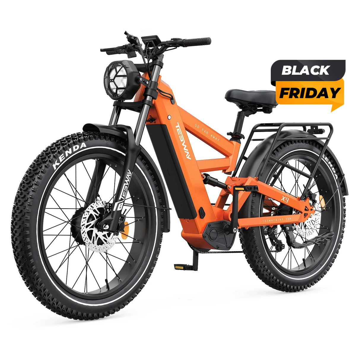 TESWAY X9 Ultra 60V Dual Motor Electric Mountain Bike - 4000W Peak Power