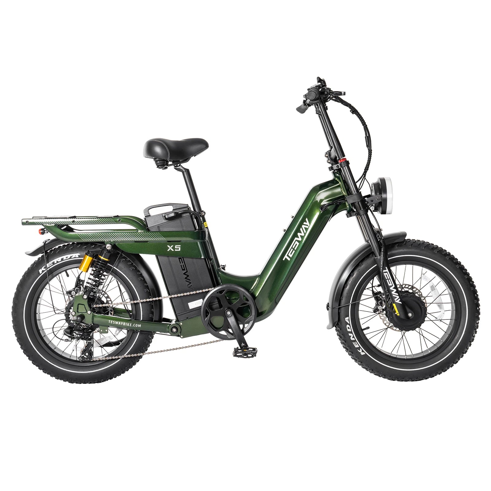 TESWAY X5 AWD Step-Thru E-Bike – Easy Mount 3600W Dual Motor