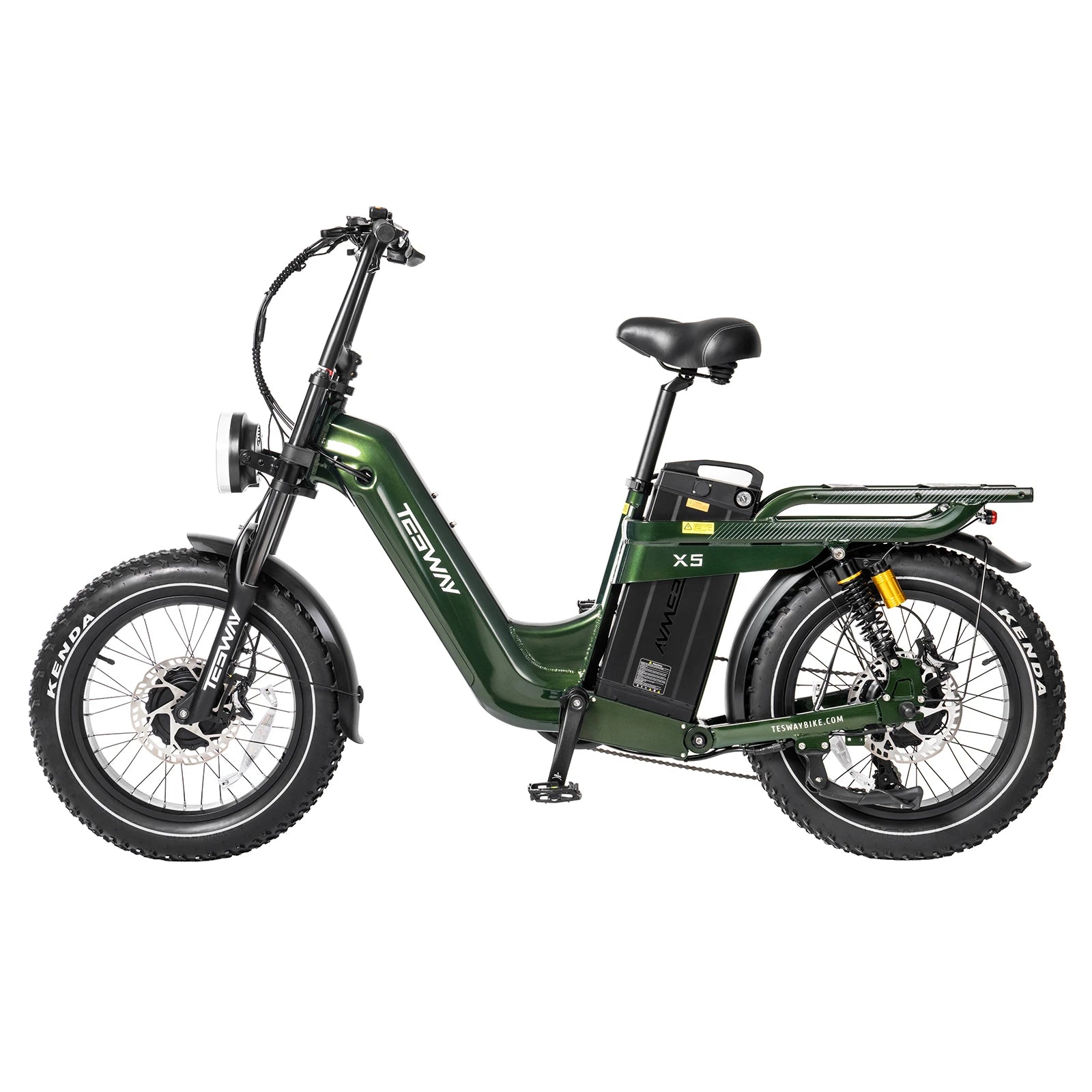 TESWAY X5 AWD Step-Thru E-Bike – Easy Mount 3600W Dual Motor