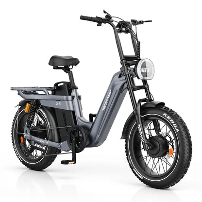 TESWAY X5 AWD Step-Thru E-Bike – Easy Mount 3600W Dual Motor