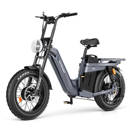 TESWAY X5 AWD Step-Thru E-Bike – Easy Mount 3600W Dual Motor