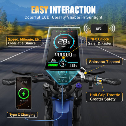 TESWAY X9 AWD - 4000W Dual Motors Electric Mountain Bike