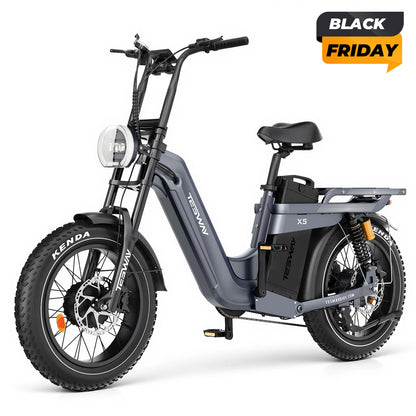 TESWAY X5 AWD Step-Thru E-Bike – Easy Mount 3600W Dual Motor