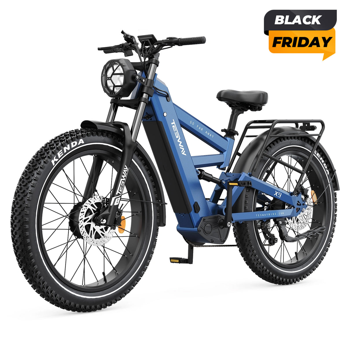 TESWAY X9 Ultra 60V Dual Motor Electric Mountain Bike - 4000W Peak Power