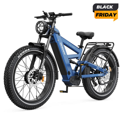 TESWAY X9 Ultra 60V Dual Motor Electric Mountain Bike - 4000W Peak Power