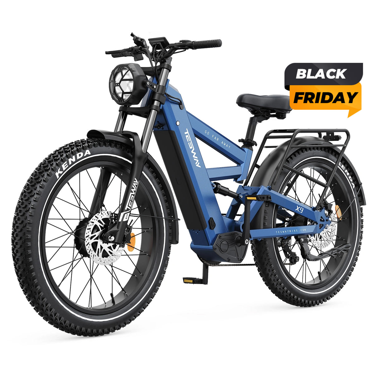 TESWAY X9 Ultra 60V Dual Motor Electric Mountain Bike - 4000W Peak Power