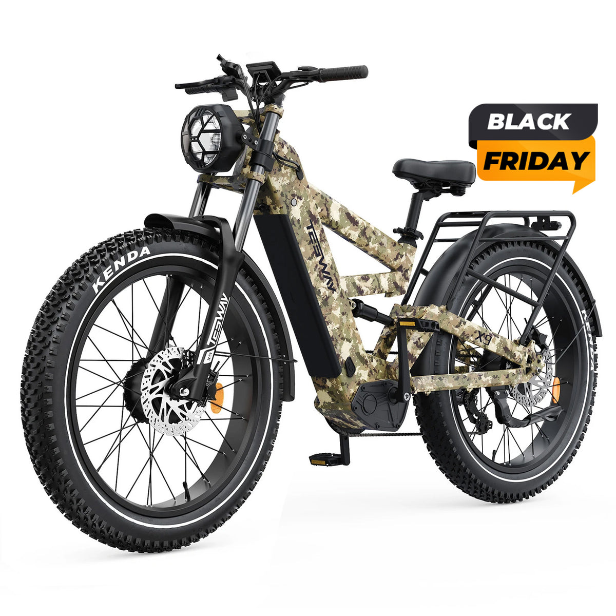 TESWAY X9 Ultra 60V Dual Motor Electric Mountain Bike - 4000W Peak Power