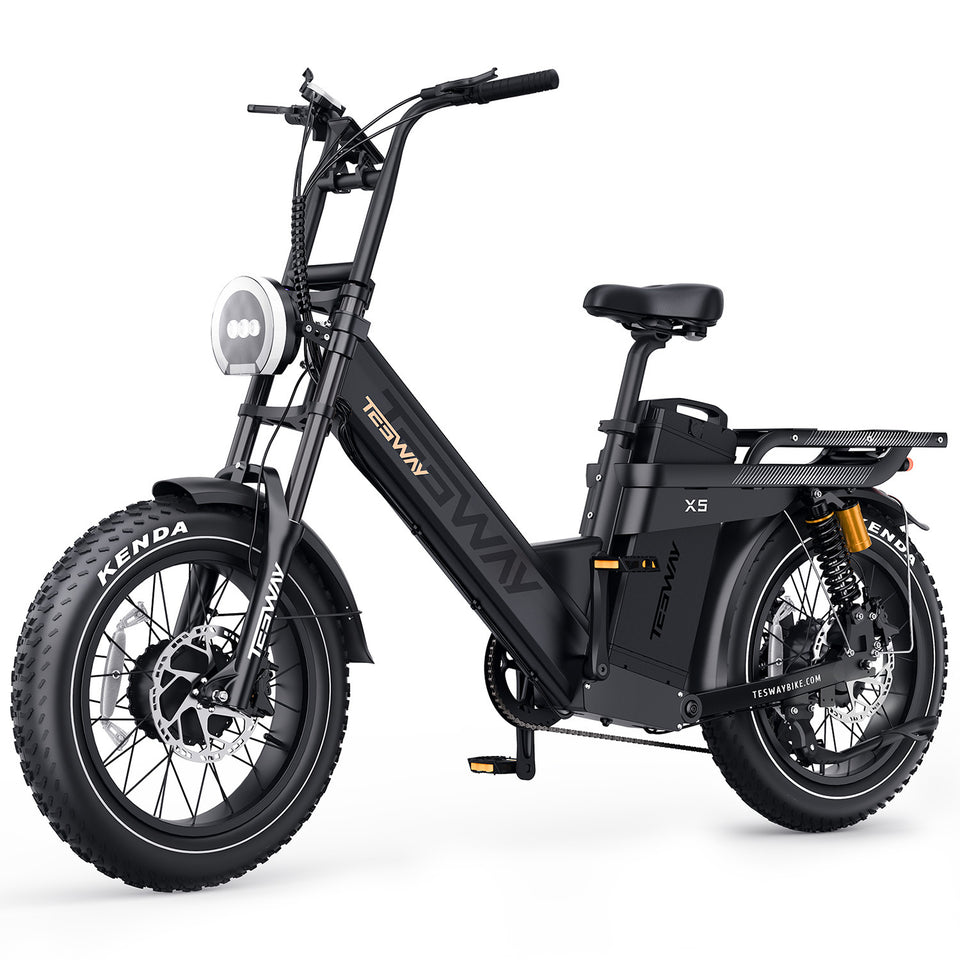TESWAY X5 AWD Step-Thru E-Bike – Easy Mount 3600W Dual Motor